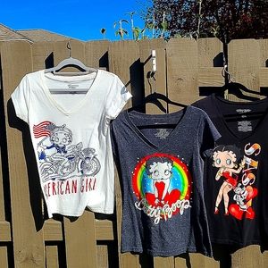 Betty Boop XL v neck tee bundle GuC